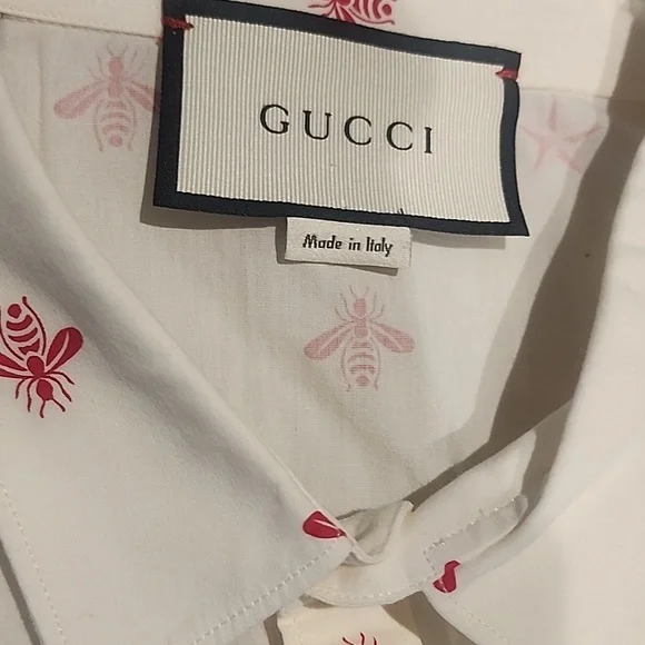 Gucci Bee Oxdord Shirt Mens